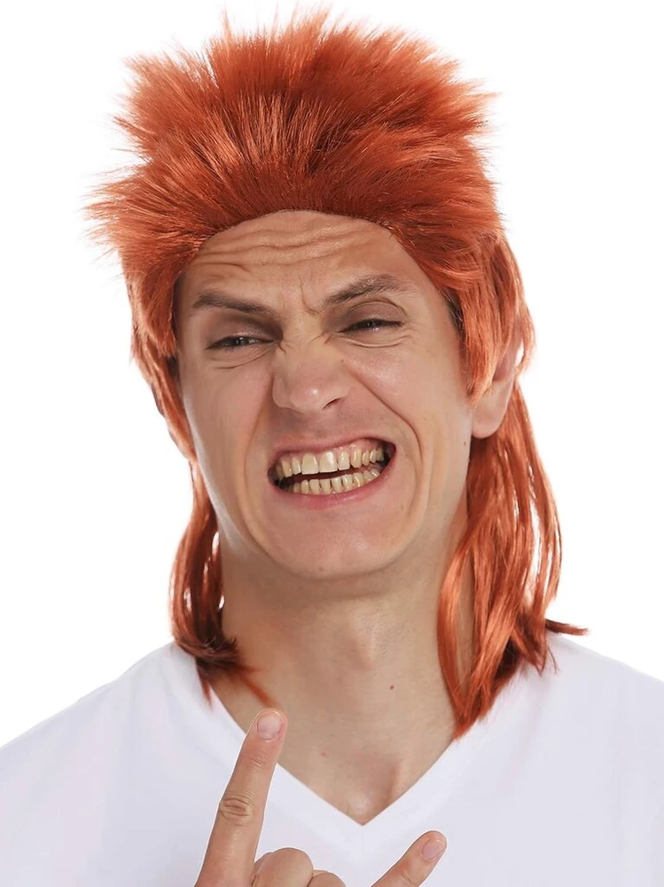 Wig Me Up - 31910-fr14b perukas karnavalinis vyriškas Proll Mullet vario raudonos spalvos