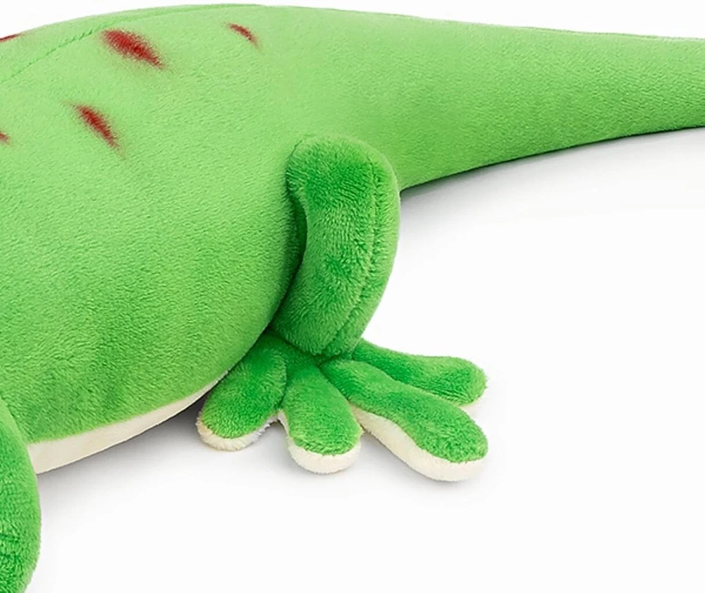 Wigiwama Lilizzhoumax arklių salos gekono pliušinis žaislas 40 cm, imituotas gyvūnas, kawaii gekono minkštas žaislas, realistiškas pliušinis roplių žaislas, laukinių gyvūnų dovana vaikams, kimštinis žaislas, gimtadienio dovana, žalias