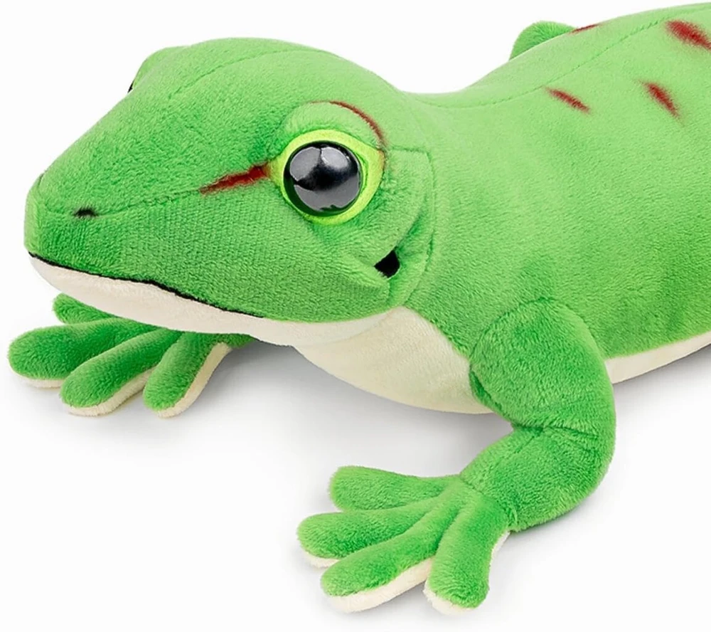 Wigiwama Lilizzhoumax arklių salos gekono pliušinis žaislas 40 cm, imituotas gyvūnas, kawaii gekono minkštas žaislas, realistiškas pliušinis roplių žaislas, laukinių gyvūnų dovana vaikams, kimštinis žaislas, gimtadienio dovana, žalias