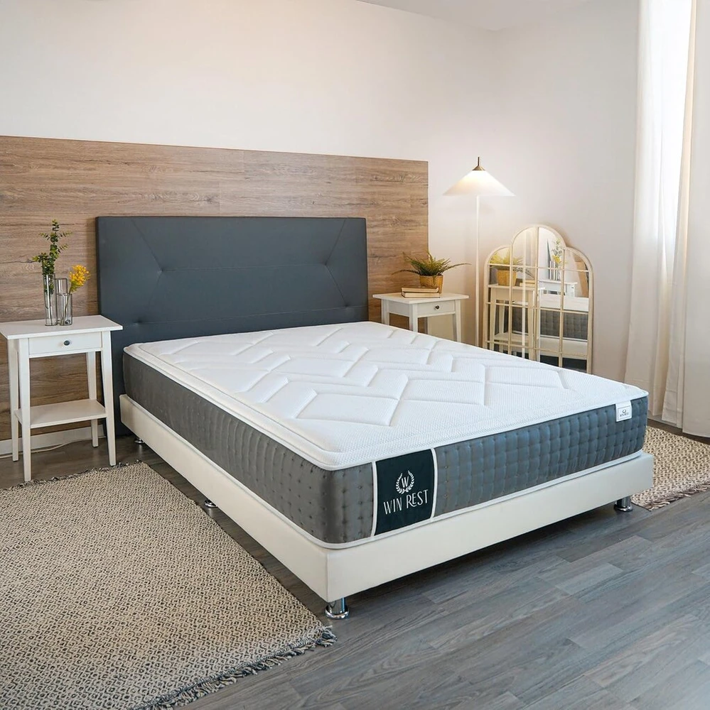 Win Rest spyruoklinis čiužinys ir vidutinio kietumo eco-foam coliseum 80 x 190 cm