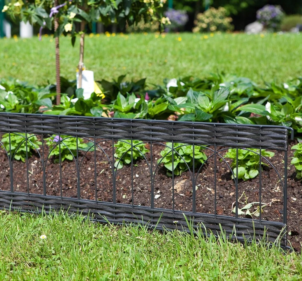 Windhager Apvadas gėlių lysvėms pvc ratanas 35 x 100 cm antracito spalvos