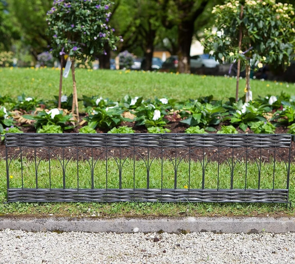Windhager Apvadas gėlių lysvėms pvc ratanas 35 x 100 cm antracito spalvos