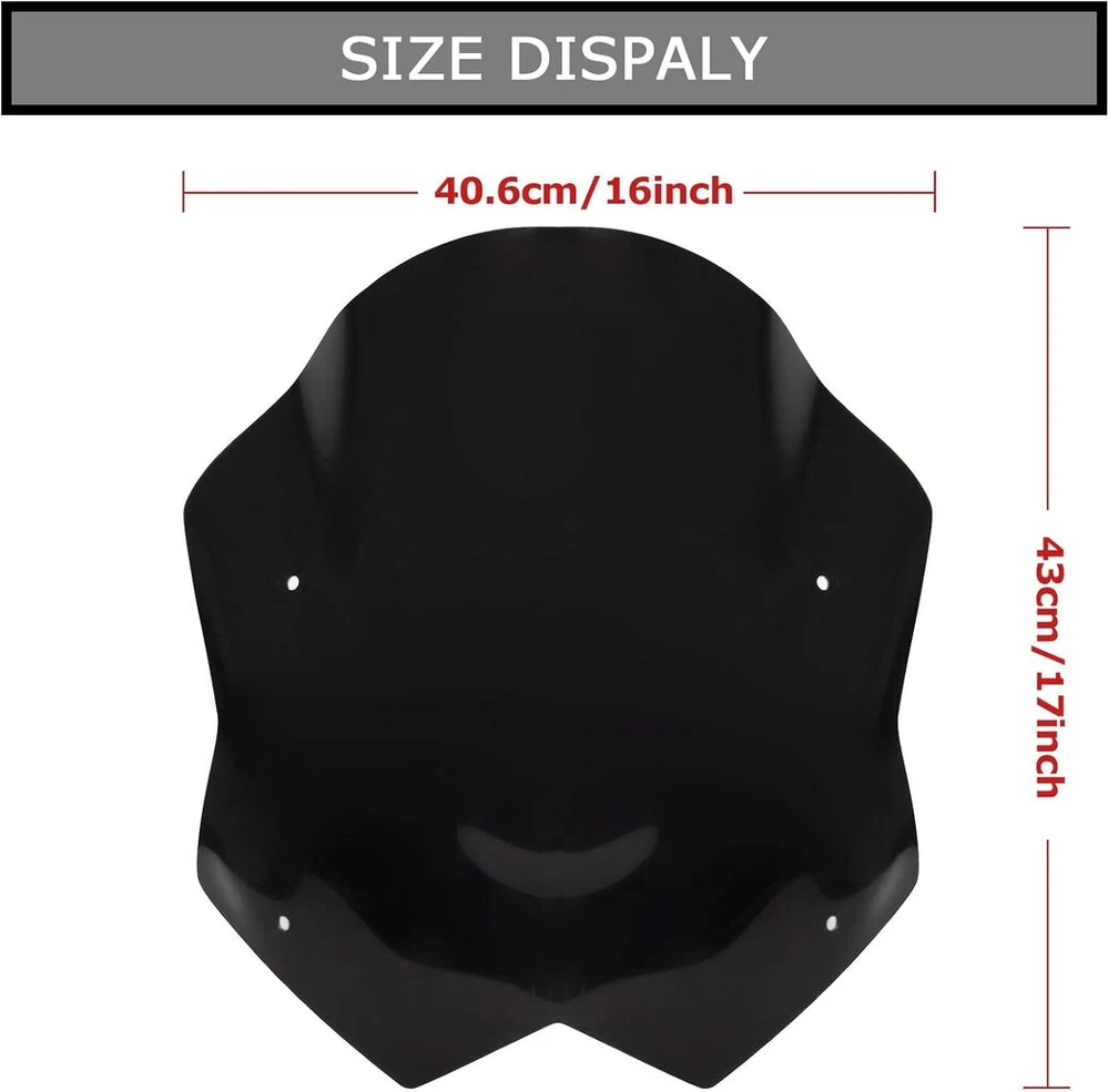 Windscreen Shield psler motociklo vėjo deflektoriaus lenta, skirta yamaha t-max 530 2012–2016 (juoda)