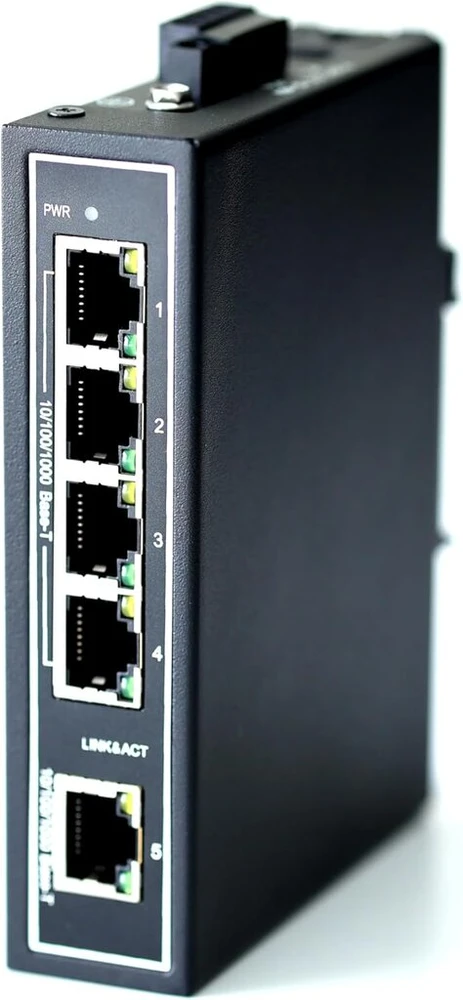 Šakotuvas Wiwav 5-port Gigabit pramoninis tinklo jungiklis
