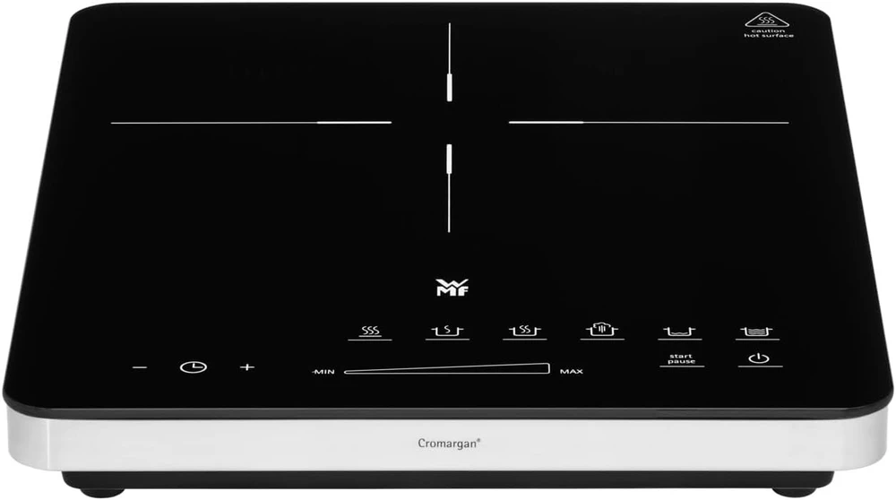 Wmf Kult X vienos indukcinės kaitlentės 2200 W iki 28 cm 1 kaitvietė 8 galios lygiai keptuvės aptikimas jutiklinis ekranas stiklo keramika laikmačio funkcija