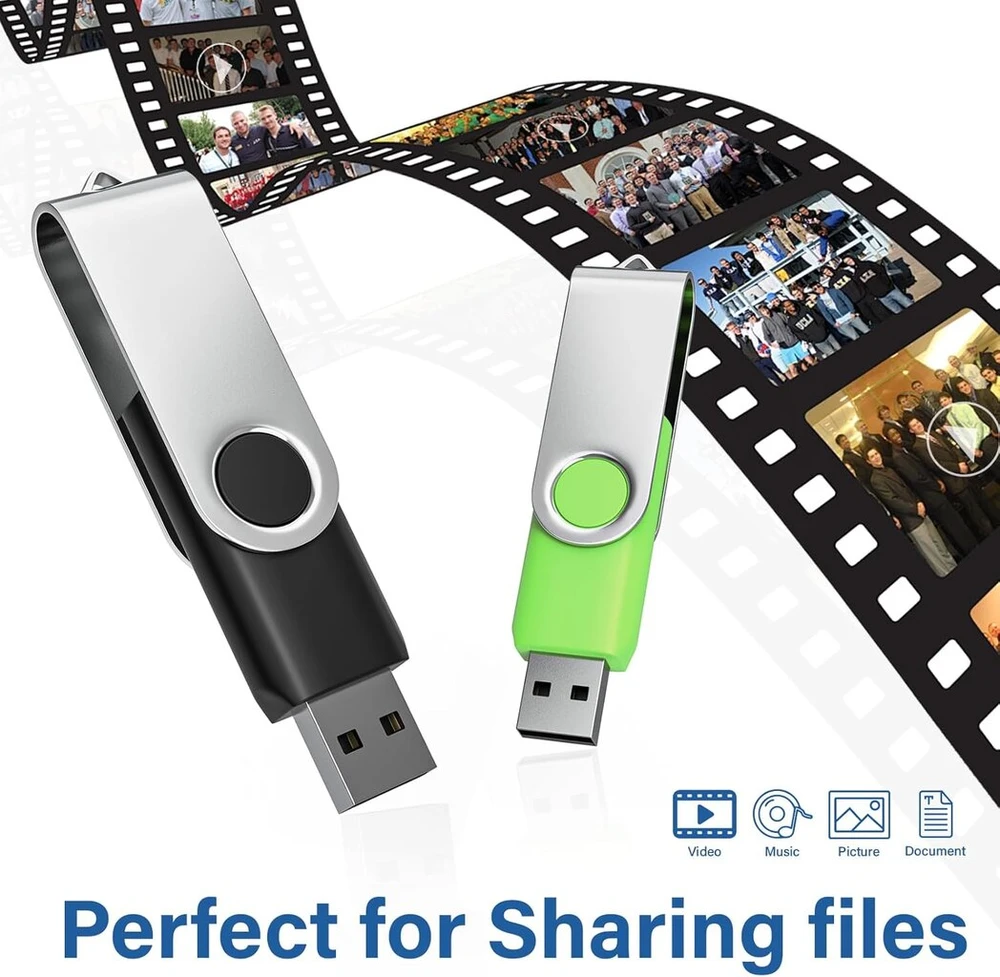 Wooolken Usb 2.0 atmintinė 16 Gb, 10 vnt. Usb atmintinių (juodos)