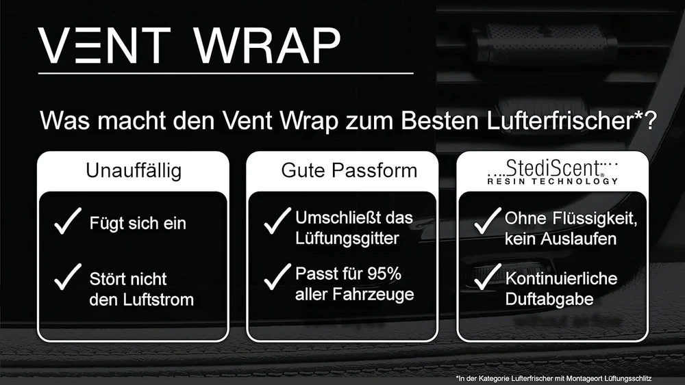 Wunder-baum Vent Wrap oro gaiviklis automobiliui, 4 vnt.