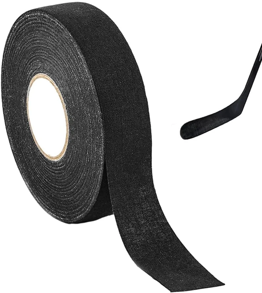 Wusjcof 1 vnt. žirklių batų juosta ledo ritulio lazdos juosta neslystanti juosta sportinė juosta ledo ritulio juosta (2,5 cm x 25 m) (juoda)