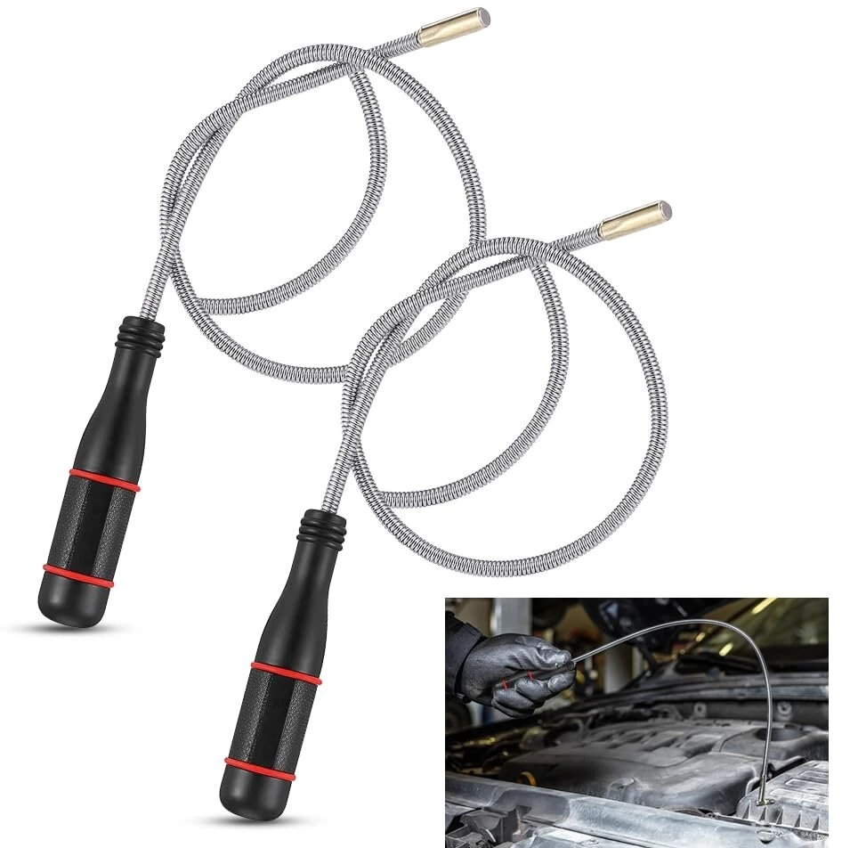 Wzhtuzi 2 x lankstus magnetinis paėmėjas, magnetinis strypo griebtuvas, stiprus strypo magnetas, 60 cm lankstus smulkių detalių paėmimui, nešiojamas magnetinis griebtuvas, magnetinis strypo įrankis su lanksčia jungtimi