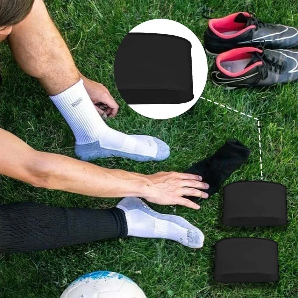 Wzhtuzi silikoniniai blauzdų apsaugų laikikliai, 4 vnt. futbolo blauzdų apsaugos vyrams, moterims ir vaikams, neslystantys ir plaunami futbolo kojinių laikikliai