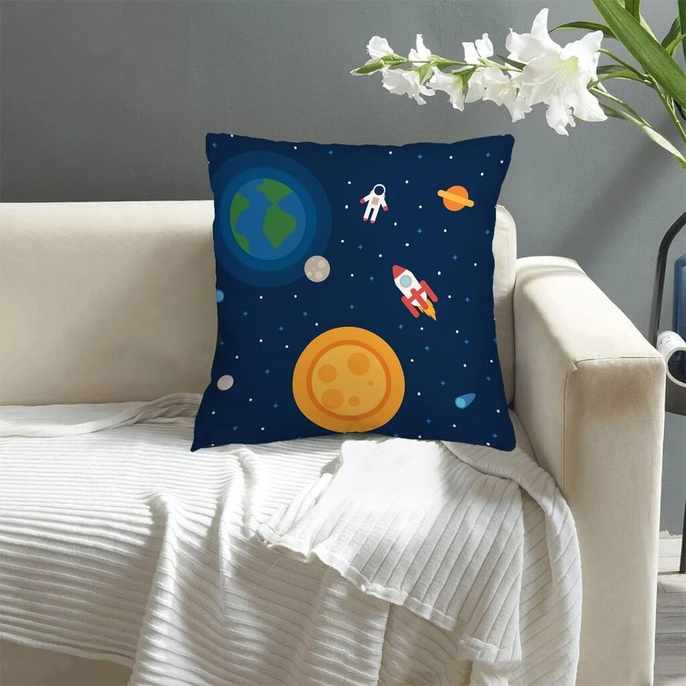 Xbfocnh vaikiškas dekoratyvinis pagalvėlės užvalkalas su raštu 45 x 45 cm, 1 vnt. kūdikių pagalvėlių užvalkalai vežimėliams, organinės medvilnės pagalvės užvalkalas su užtrauktuku
