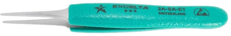Xcelite Ergo-tweeze 2a-sa-et pincetai, tiesūs smailėjantys ančiuko snapo formos, 13,3 cm bendras ilgis, nerūdijantis plienas/antimagnetiniai