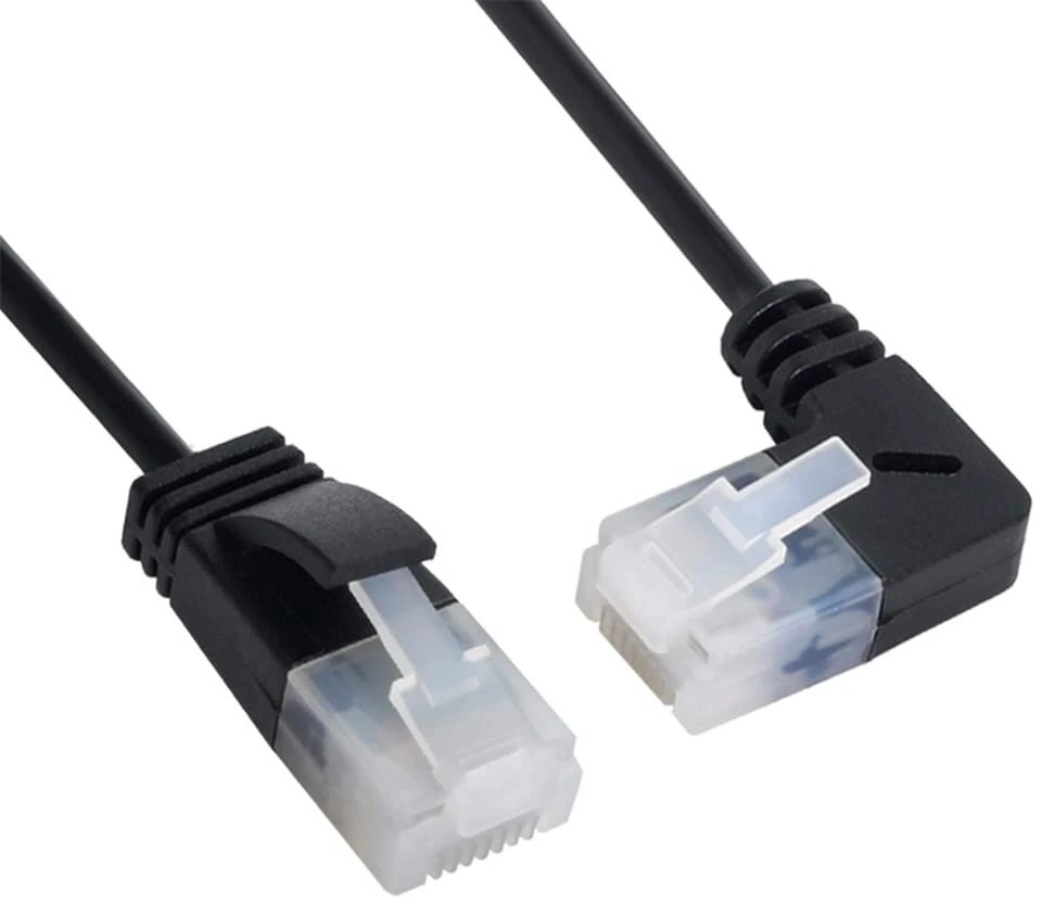 Xiwai Cat6a Ethernet Kabelis, 2m, Kairysis Kampas Rj45
