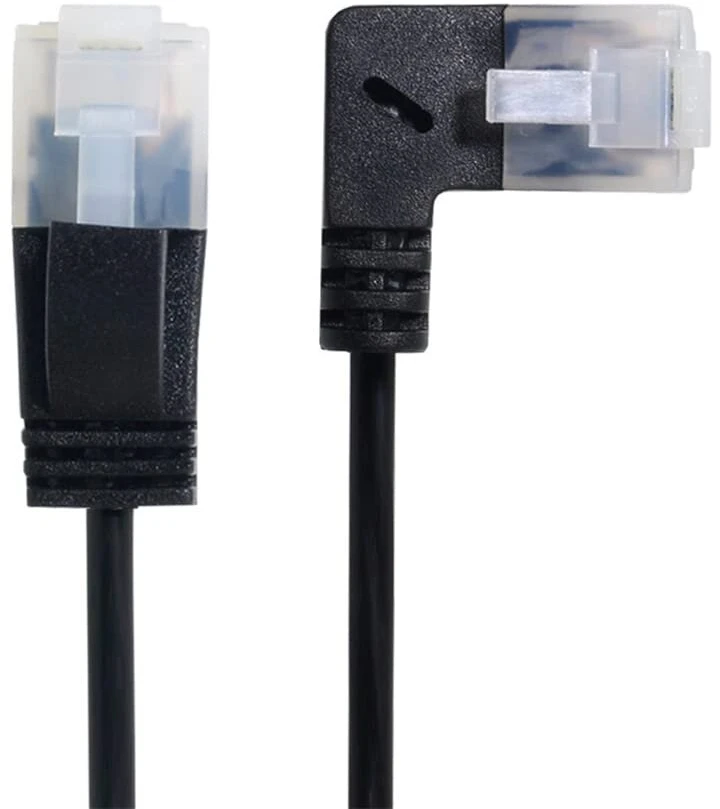 Xiwai Cat6a Ethernet Kabelis, 2m, Kairysis Kampas Rj45