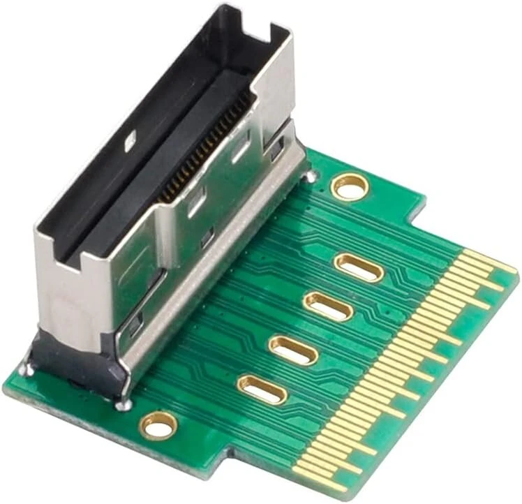 Xiwai Pci-e Slimline Sas 4.0 Sff-8654 8i 74pin į Sff-8654 74pin jungtis iš tėviškos į moterišką prailginimo adapterį kampuoti testavimo įrankiai