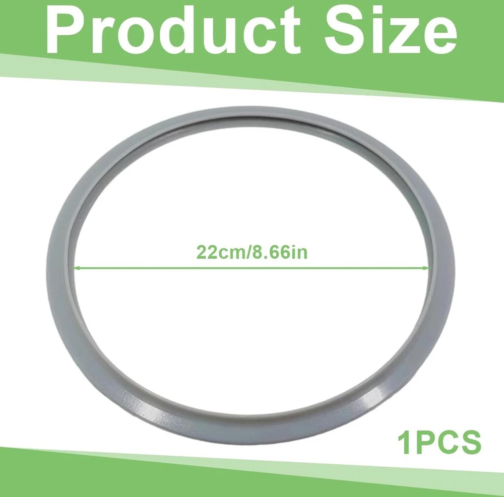 Xiwjlwo Atsarginės dalys Wmf slėginei viryklei, 22 cm sandarinimo žiedas ir 2 x gaminimo signalo sandariklis, suderinamas su Wmf Perfect 2,5 L - 8,5 L, silikoninis sandarinimo rinkinys 22 cm dangčiui