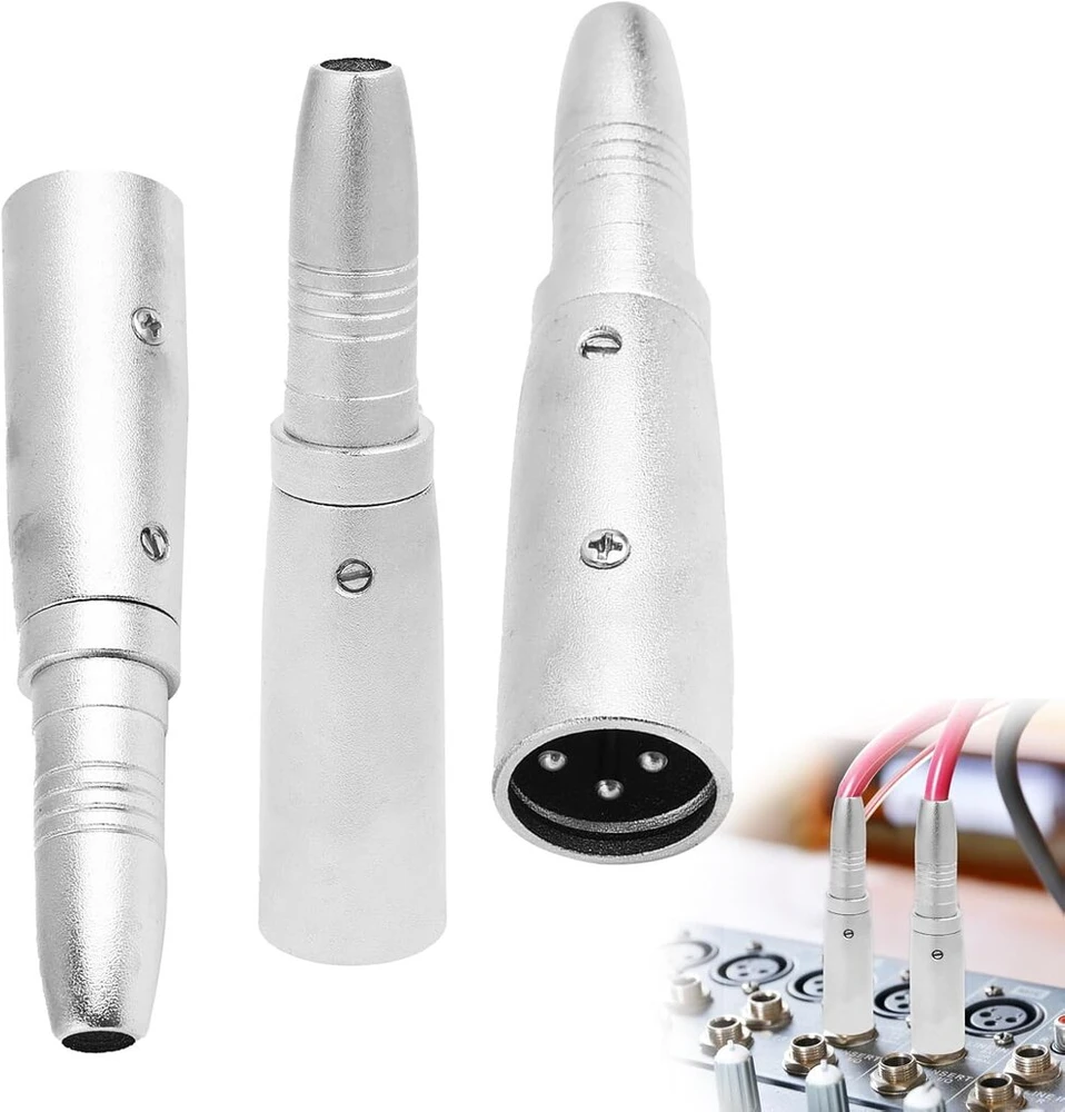Xlr Male į 6.35mm Jack Female Audio Adapteris (3 vnt.)