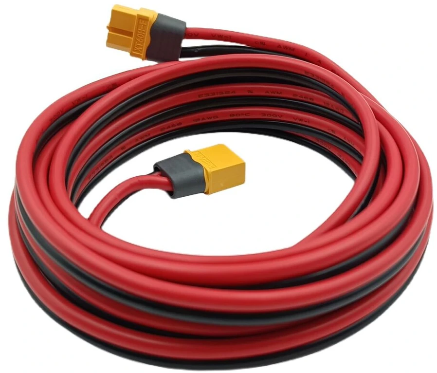 Xt60 prailginimo laidas 12awg 3m vyriškas-moteriškas