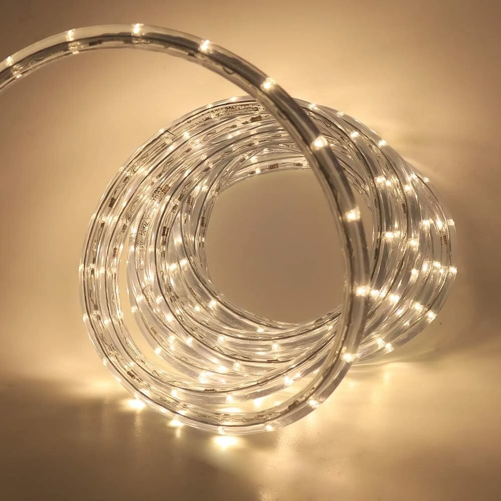 Xunata 220v-240v Led juosta, 36 šviesos diodai metre, Ip65 vandeniui atspari žarna-virvė, skirta vidaus ir lauko sodo vakarėlio Kalėdų dekoracijoms, šiltai balta, 6 m