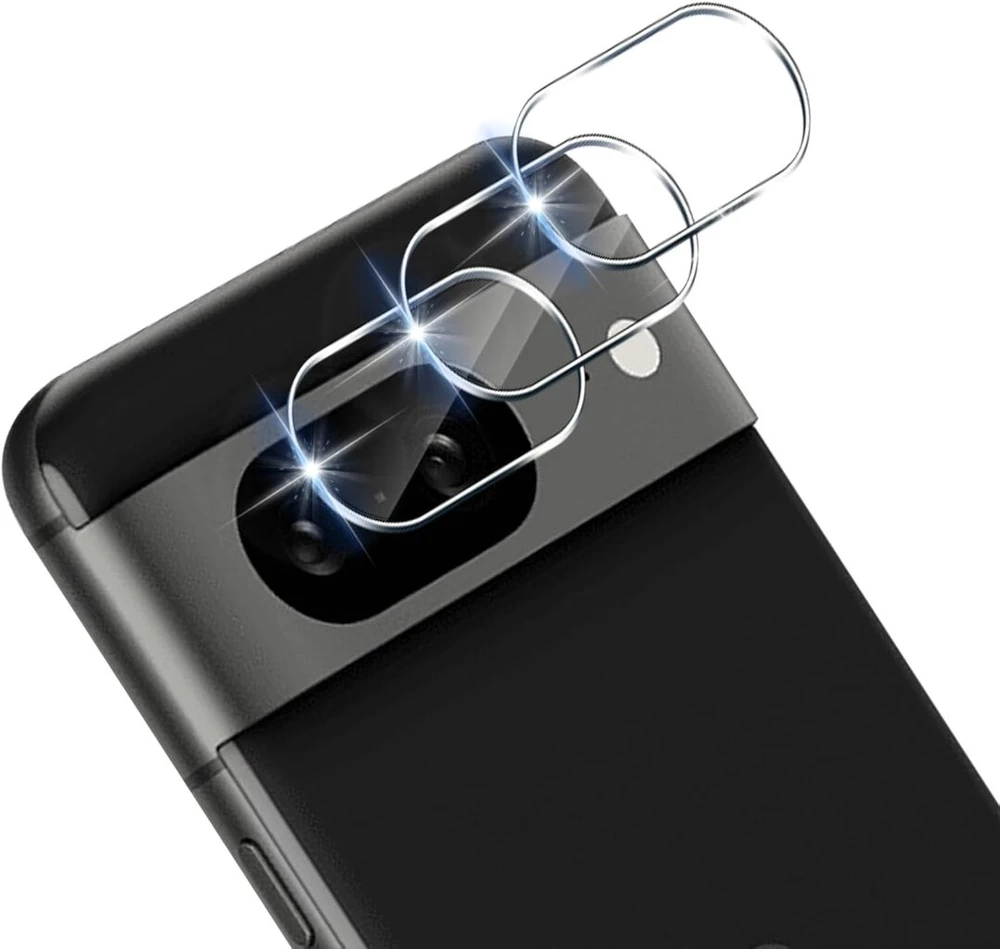 Xunzii 3 kamerų apsaugų rinkinys, skirtas google pixel 8, grūdintas stiklas, 9h kietumas, apsauga nuo įbrėžimų, hd skaidri objektyvo stiklo plėvelė, apsauga nuo įbrėžimų galinei kamerai