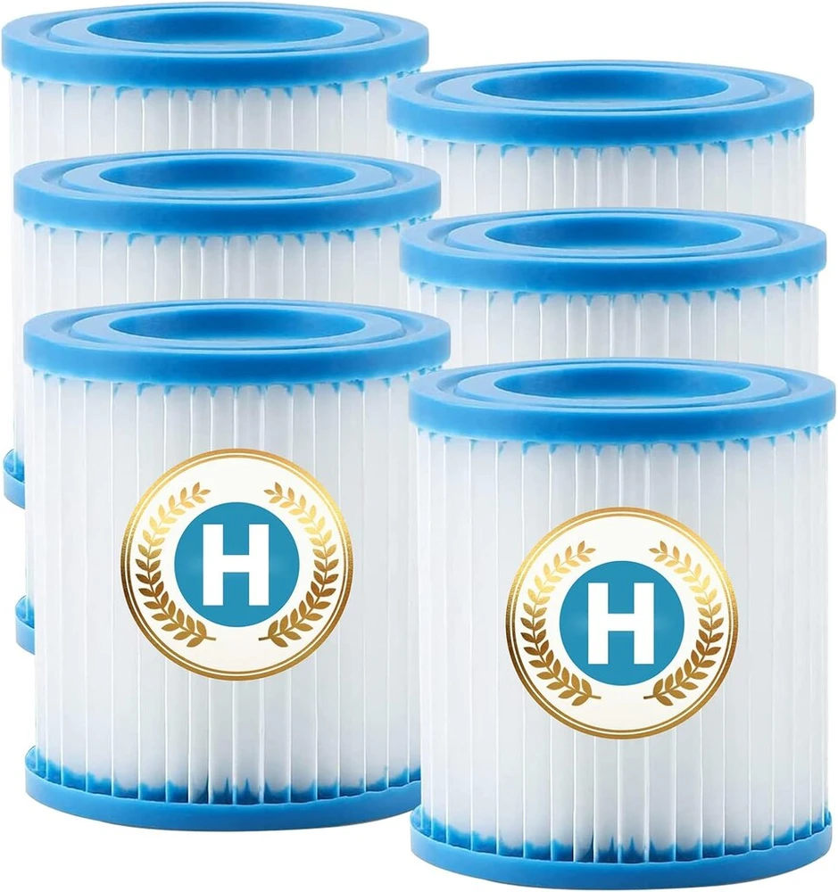 Xvoydt Type H baseino filtro kasetė, skirta Intex, filtro kasetės, suderinamos su Intex filtro siurbliais 28601/28602, Type H filtro kasetės filtrui, Size H filtras, skirtas 29007 siurbliui (pakuotė)