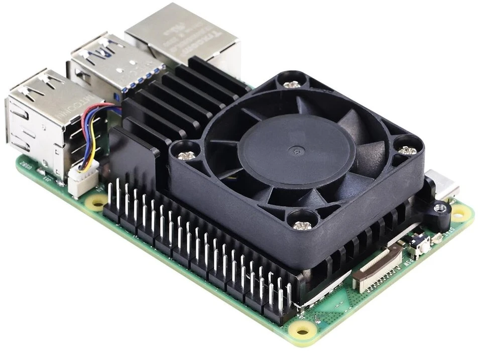 Yahboom Raspberry Pi 5 Cool Cooler su Pwm ventiliatoriumi Raspberrypi aliuminio heatsink aušinimo rinkinys, skirtas Raspberry Pi4 Model B ventiliatoriui + terminis silikonas