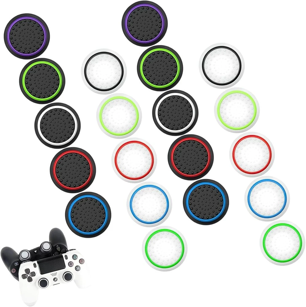 Yaninee Ps4 Ps5 valdiklio priedų apsauginių dangtelių rinkinys, 20 vnt., 10 spalvų