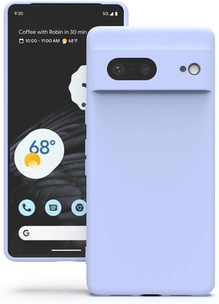 Yatwin dėklas, skirtas google pixel 7, aukščiausios kokybės silikoninis telefono dėklas su kameros apsauga, švelnus, minkštas, itin plonas, atsparus smūgiams, atsparus įbrėžimams, apsauginis dėklas, violetinis