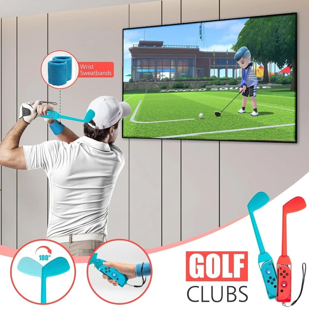 Yavocos 14-in-1 switch sports žaidimų priedų rinkinys, skirtas nintendo switch/switch oled, switch priedų rinkinys su klavišų dangteliais