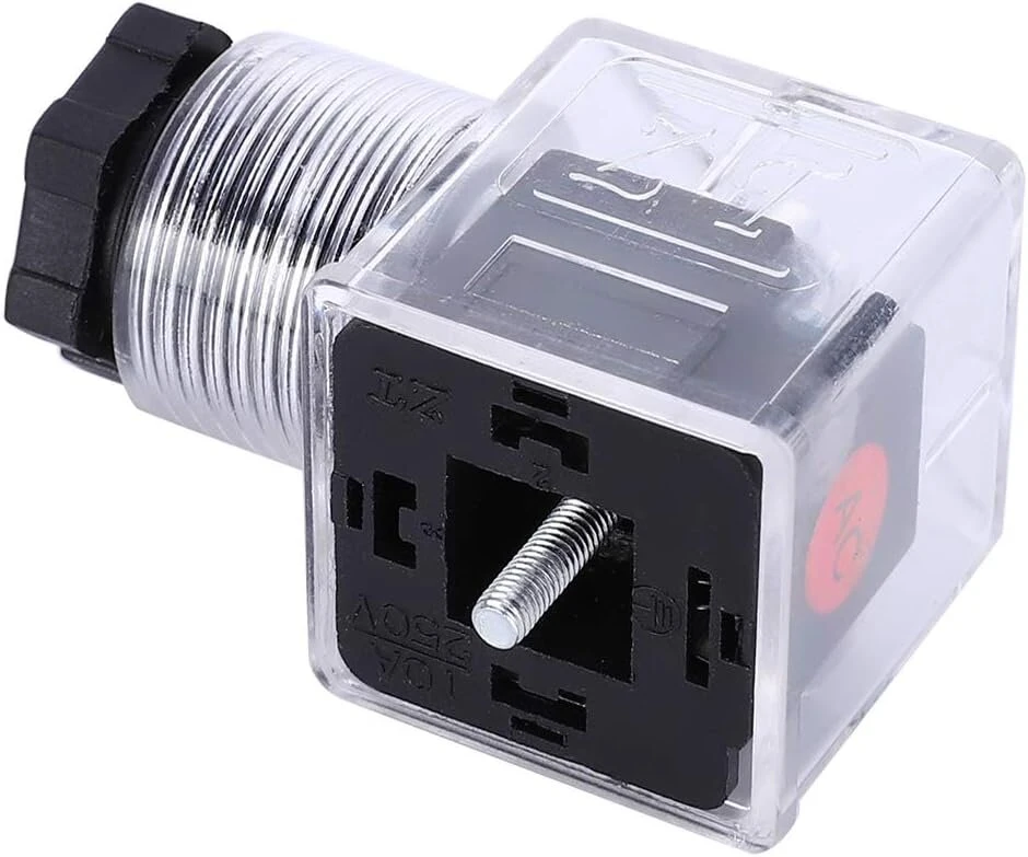Ventiliatorius Yctze universalus hidraulinis solenoidinio vožtuvo jungtis su šviesa, skaidrus Ac 220 V, 5 vnt. solenoidiniam vožtuvui Ac 110 V ir hirschmann kištukui
