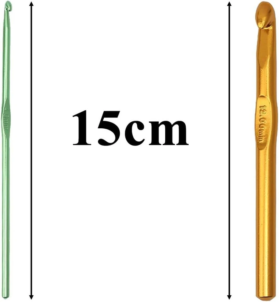 Yeashi nėrimo vąšelių rinkinys - 14 dalių ergonomiškas aliuminio rinkinys su 14 dydžių (2 mm - 10 mm) pradedantiesiems ir profesionalams - idealiai tinka mezgimui ir nėrimui - spalvingas