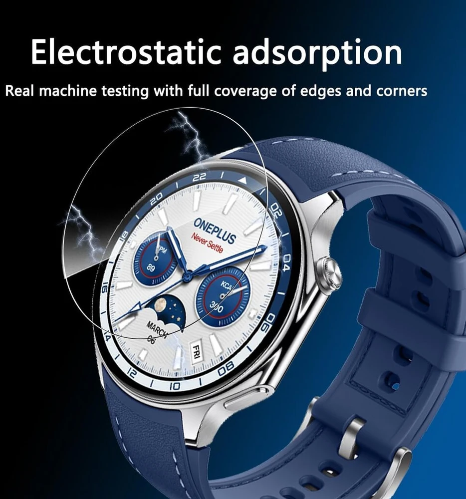 Yieehhow [4 vnt.] ekrano apsauga, skirta oneplus watch 2, grūdintas stiklas, hd ekrano apsauga / be burbuliukų / atsparus įbrėžimams / 9h kietumo grūdintas stiklas, grūdinto stiklo ekrano apsauga, skirta oneplus watch 2