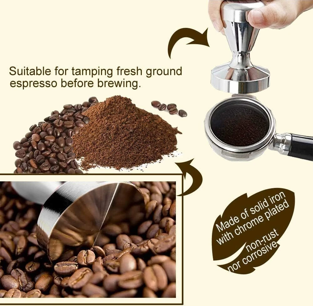 Yiqi Kavos Tamperis 51 mm Nerūdijančio Plieno Espresso