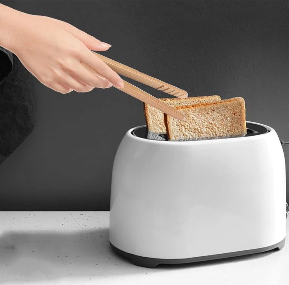 Yixutag bambukinės žnyplės, 4 vnt., skrudintuvės žnyplės virtuvei, 18 cm mažos bambukinės žnyplės, medinės žnyplės virtuvei, keptai mėsai, pyragams, duonai