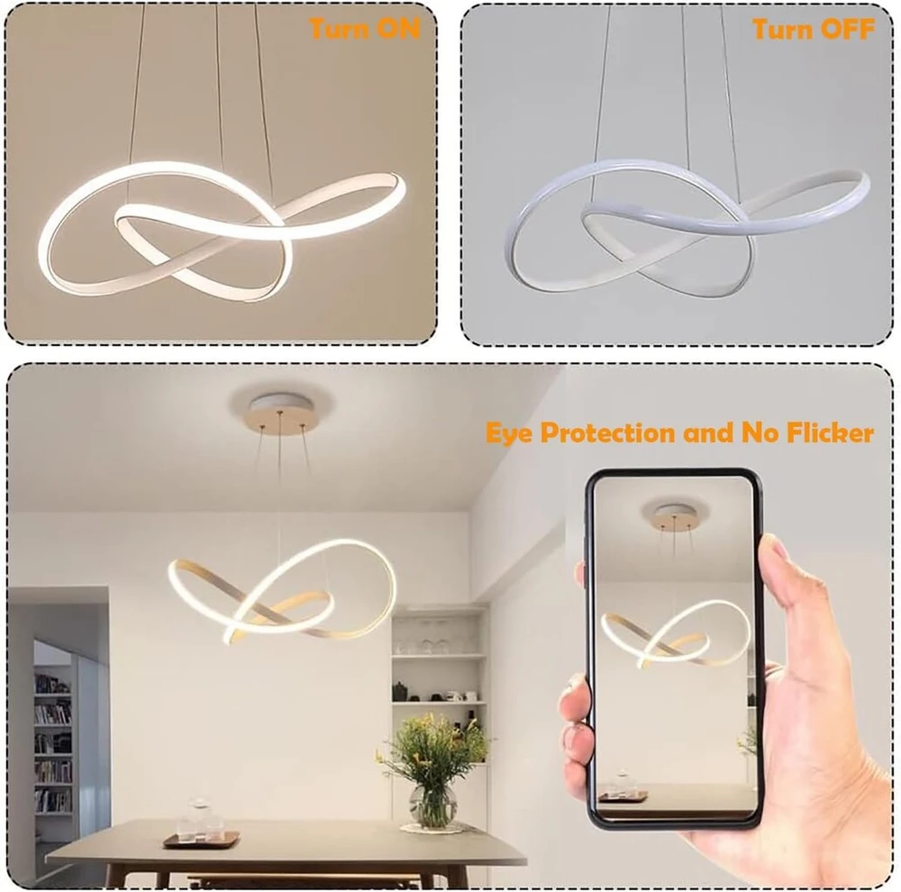 Ylfxl 30 w pakabinamas šviestuvas valgomojo stalui 50 cm virtuvės lempa pakabinama pritemdoma su nuotolinio valdymo pulteliu led sietynas reguliuojamo aukščio modernus pakabinamas šviestuvas led valgomojo kambario lempa valgomajam svetainei