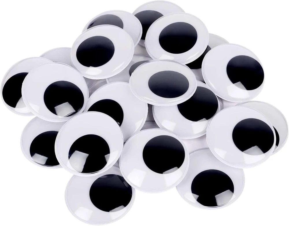 Ynkkvre lipnios didelės judančios akys, 8 vnt., 40 mm 50 mm apvalios judančios akys, lipnios akių lipdukai, plastikinės akys "pasidaryk pats" iškarpų albumų amatams ir amatų dekoravimui