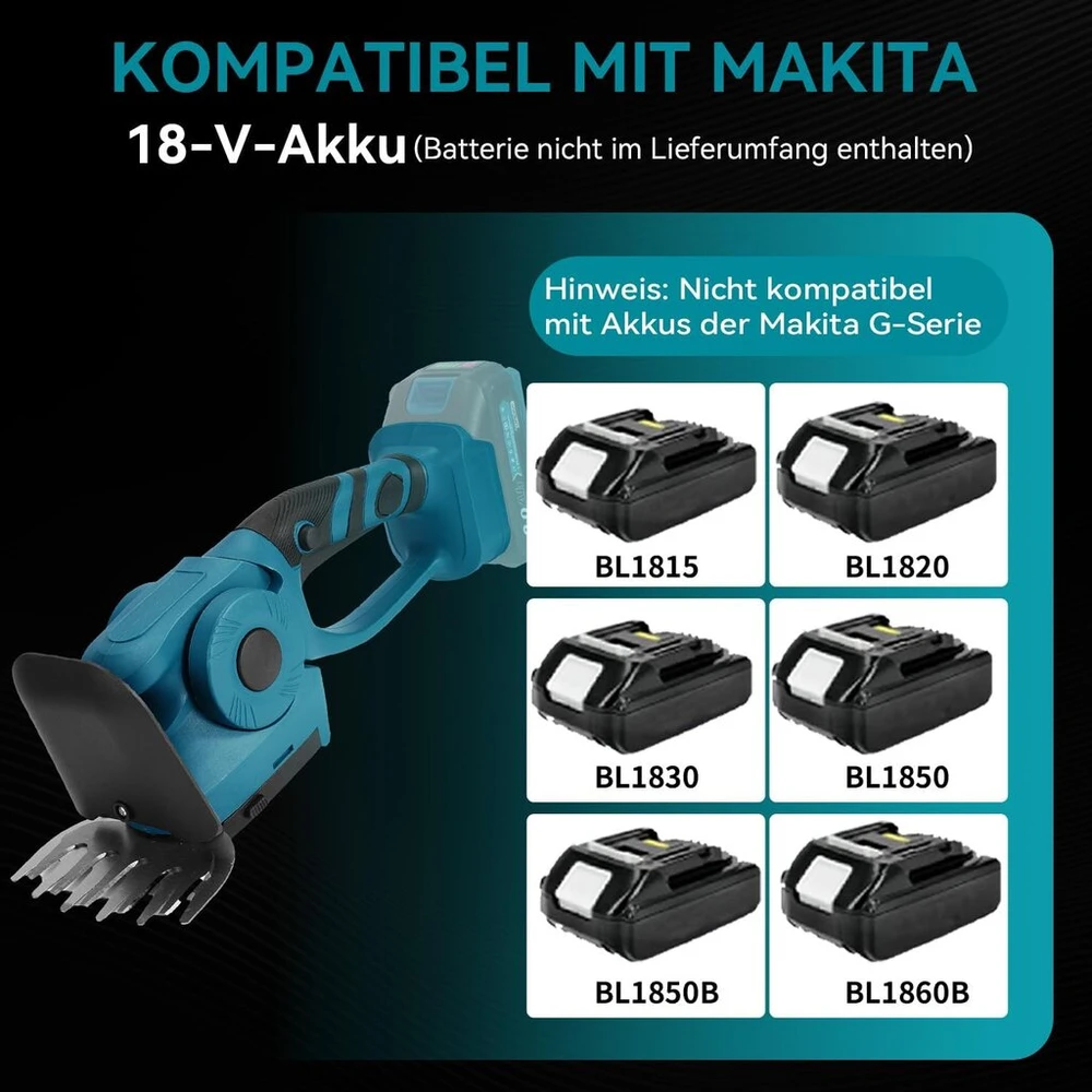 Yofidra gyvatvorių žirklės ir žolės žirklės, elektrinės žolės žirklės su 2 x ašmenimis, akumuliatorius ne 21 V žolės trimeris, 2 viename gyvatvorių žirklės, elektrinė 90° reguliuojama galvutė, 130 mm ir 220 mm sodui ir