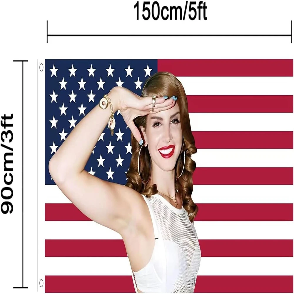 Yoimckay Jav vėliava 3x5 pėdų vidaus ir lauko Lizzy Grant amerikietiškas gobelenas sienų dekoracija miegamajam svetainei bendrabučio kambariui (01)