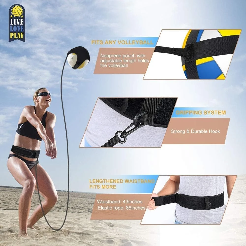 Yosoo Health Gear tinklinio treniruočių įranga, treniruočių pagalbos juosta, elastinės pasipriešinimo juostos rinkinys skirtas praktikos padavimams, rankų mosto perdavimui, vikrumo treniruočių šuolio pratimui