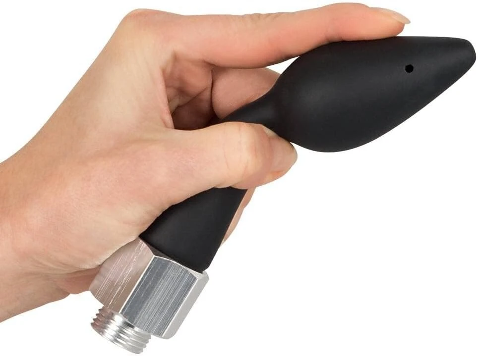 You2toys Rear Splash Shower Silicone - intymus dušas su silikoniniu kištuko priedu, dušas vyrams ir moterims, juodas, 1 vnt.