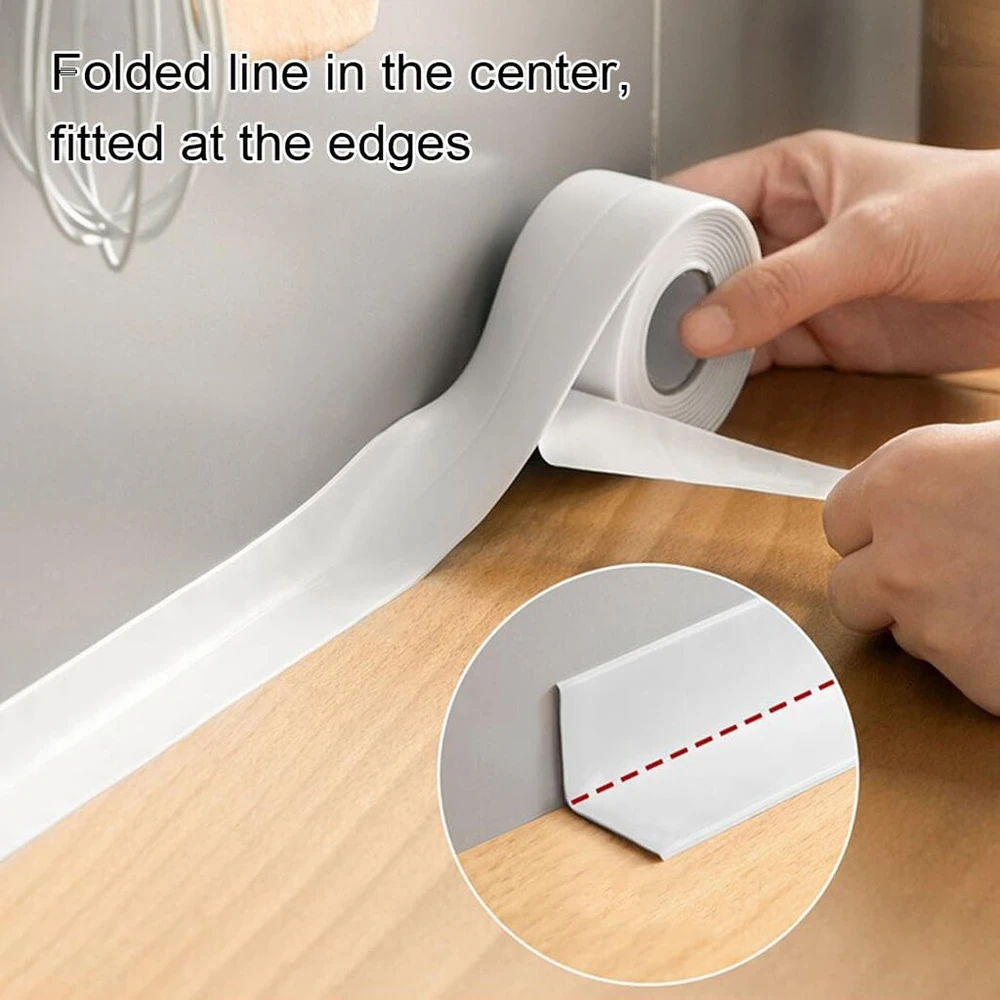 Youery minkšta grindjuostė, lipni, 5 m pvc minkšta grindjuostė, 19 x 19 mm, lipni grindjuostė, siūlių sandarinimo juosta, kampų juostelė virtuvei ir voniai
