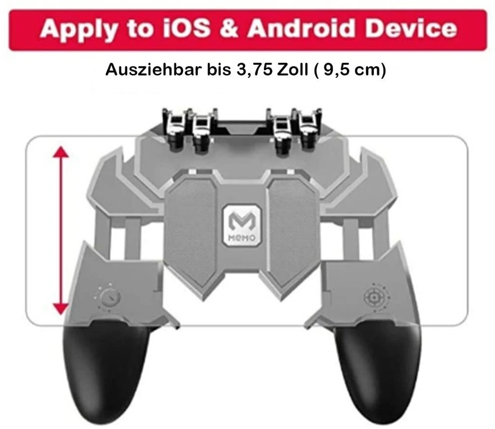 Youfirst Pubg Mobile valdiklis, 6 pirštų žaidimų pultelis - patobulinta versija, Cod Mobile valdiklis, Pubg valdiklis, mobilusis trigeris, telefono žaidimas, valdiklis