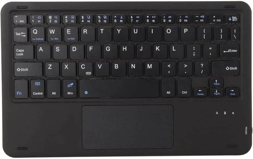 Yunseity dėklas su klaviatūra, skirtas tab p11 2nd generation, pad plus 2023, magnetinė nuimama belaidė klaviatūra su plonu stovu (juodas)