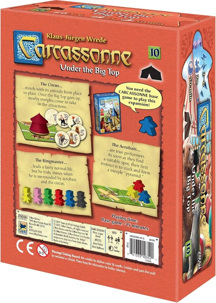 Z Man Games Carcassonne: Po Didžiuoju Cirku – Plėtinys Stalo Žaidimui