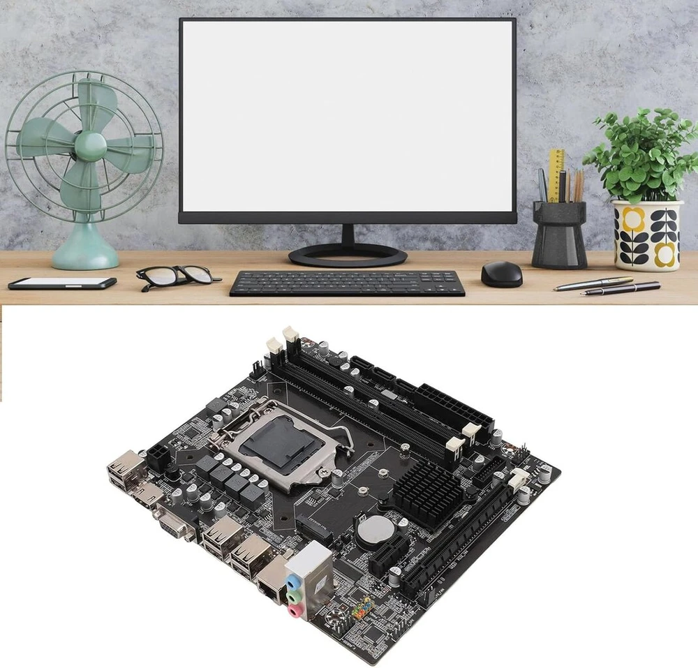 Žaidimų plokštė H55 M.2 Ngff Lga 1156 lizdas Ddr3 8 kanalų atmintis 4 fazių maitinimo šaltinis žaidimų plokštė