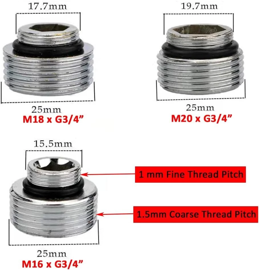 Žalvarinis maišytuvo adapteris su išoriniu sriegiu, vonios maišytuvo aeratoriaus, praustuvo maišytuvo vandens valymo adapterio aeratorius (m16xg1/2")