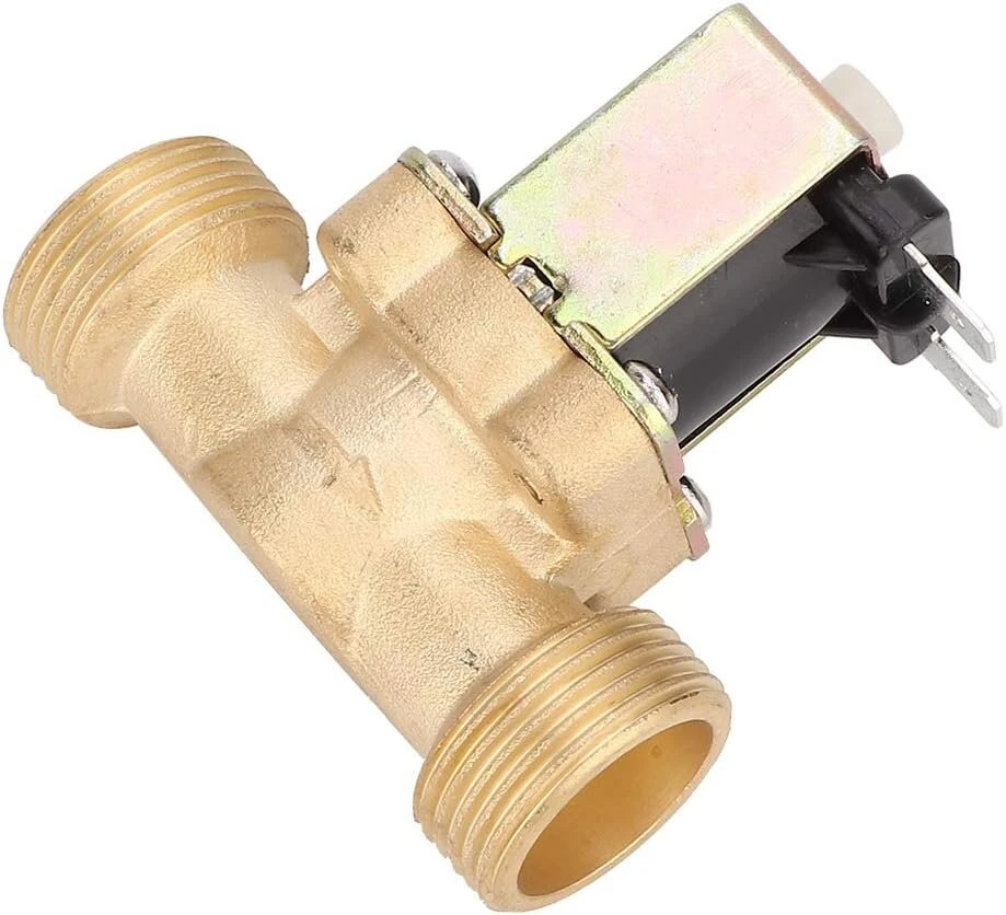 Ventiliatorius Žalvarinis solenoidinis vožtuvas vandens įleidimo jungiklis G3/4 uždarymo elektromagnetinis vožtuvas vandens įleidimo solenoidinis vožtuvas vandeniui (dc12v)