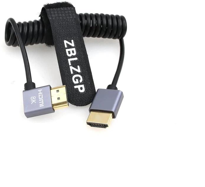 Zblzgp 8k Hdmi kabelis Hdmi 2.1 Hdmi kabelis, skirtas XBOX Serries X Ps5 Ps4 Ps4 Chromebook nešiojamiesiems kompiuteriams 60hz Hdmi skirstytuvo kabelis Skaitmeninis kabelis (hdmi, kairinis lenkimas, spiralinis)