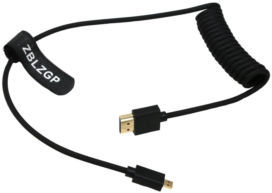 Zblzgp 8k Ultra High Speed Hdmi kabelis 8k 60hz 4k 120hz pintas kabelis Hdmi 2.1 kabelis 48gbps skirtas Tv / Ps5 / Ps4 / Hdtv / Rtx 3080 3090 nešiojamam kompiuteriui projektoriui Smallhd monitoriui Micro Hdmi į Hdmi