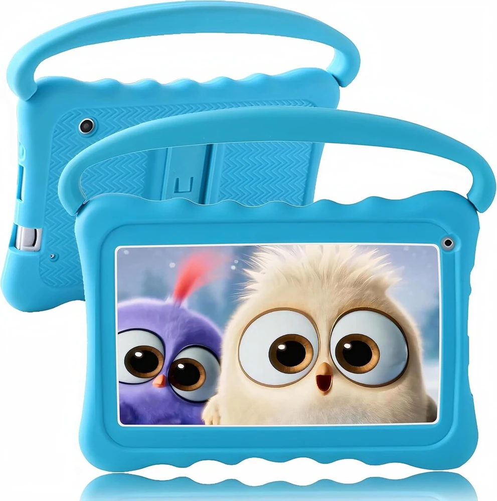 Planšetė Zcobro vaikiškas planšetinis kompiuteris 7 colių vaikams su apsauginiu dėklu 2 gb + 32 gb su keturių branduolių ips dviguba kamera bluetooth vaiko užraktas planšetinis kompiuteris su wifi berniukams mergaitėms (mėlynas)